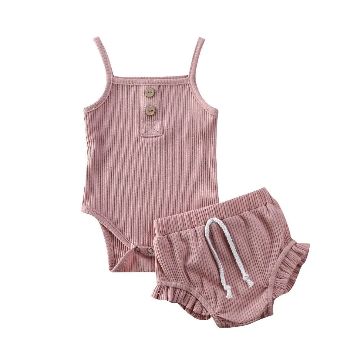 Basic Sleeveless Romper With Bloomer