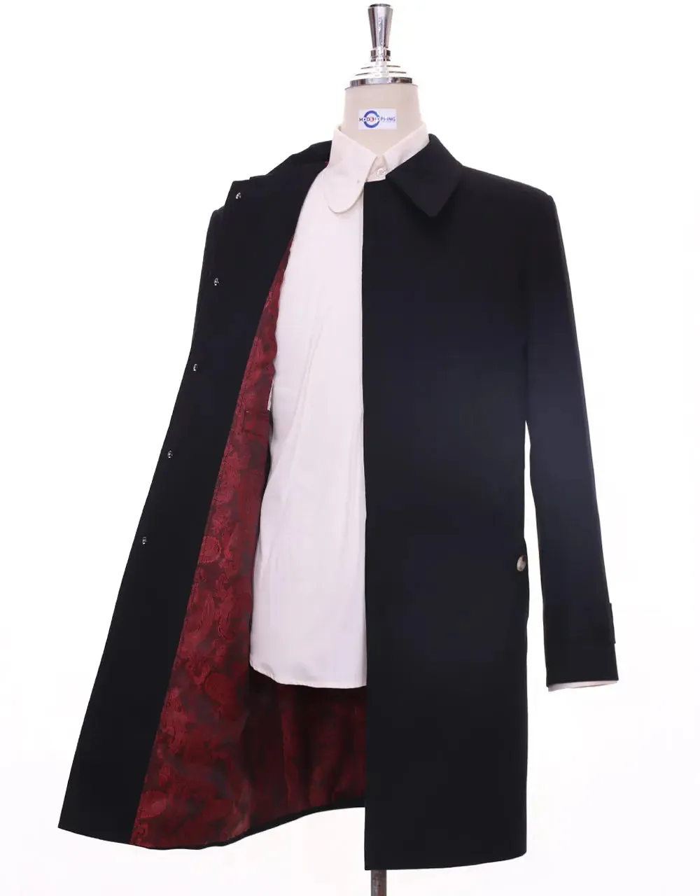 Black Mac Coat| 60s Mod Clothing Original Black Mac Coat For Men