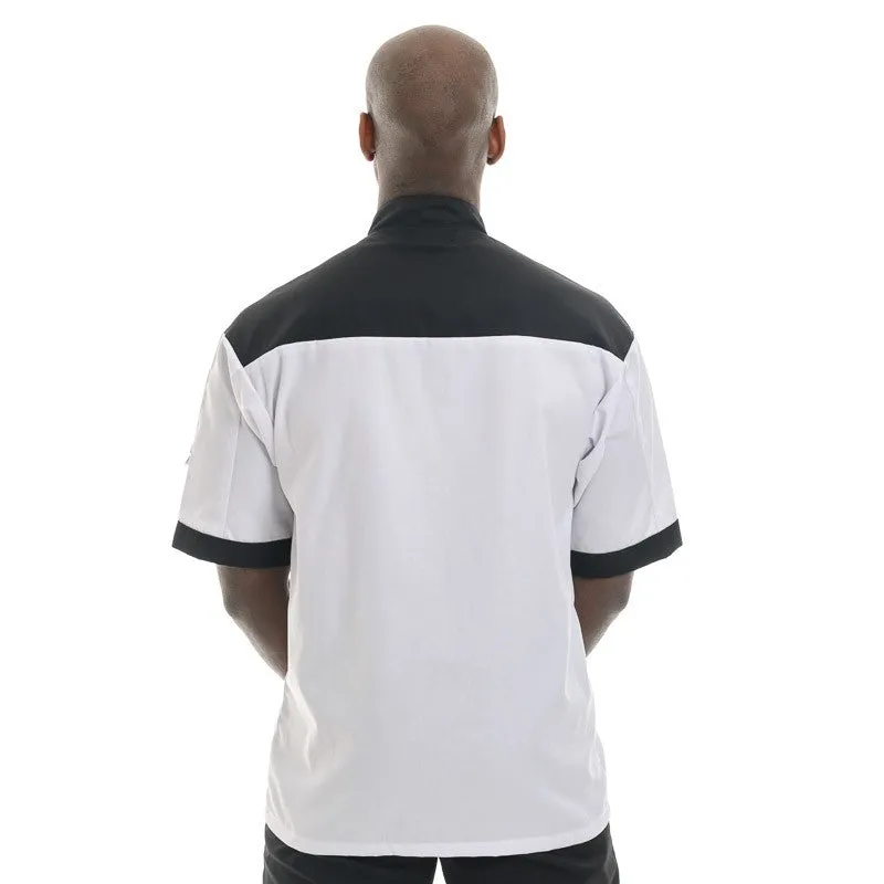 Manelli Black Master Chef Coat - Available in Short Sleeve and Long Sleeve Options