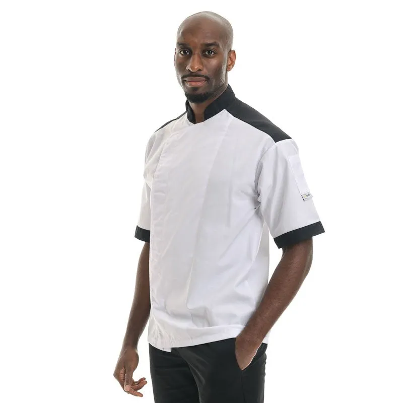 Manelli Black Master Chef Coat - Available in Short Sleeve and Long Sleeve Options