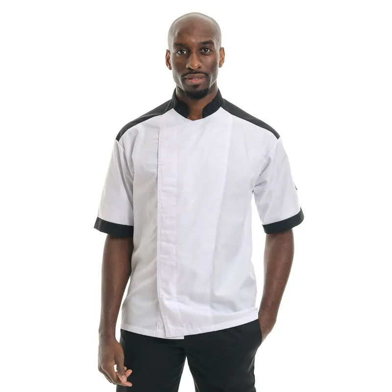 Manelli Black Master Chef Coat - Available in Short Sleeve and Long Sleeve Options