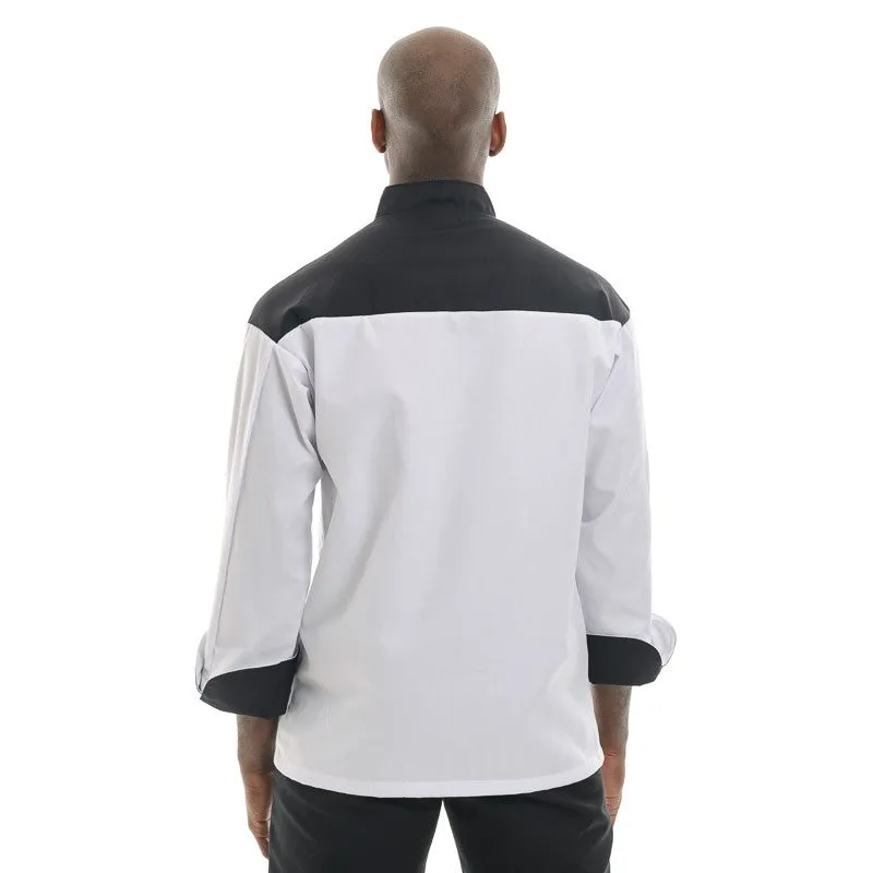 Manelli Black Master Chef Coat - Available in Short Sleeve and Long Sleeve Options