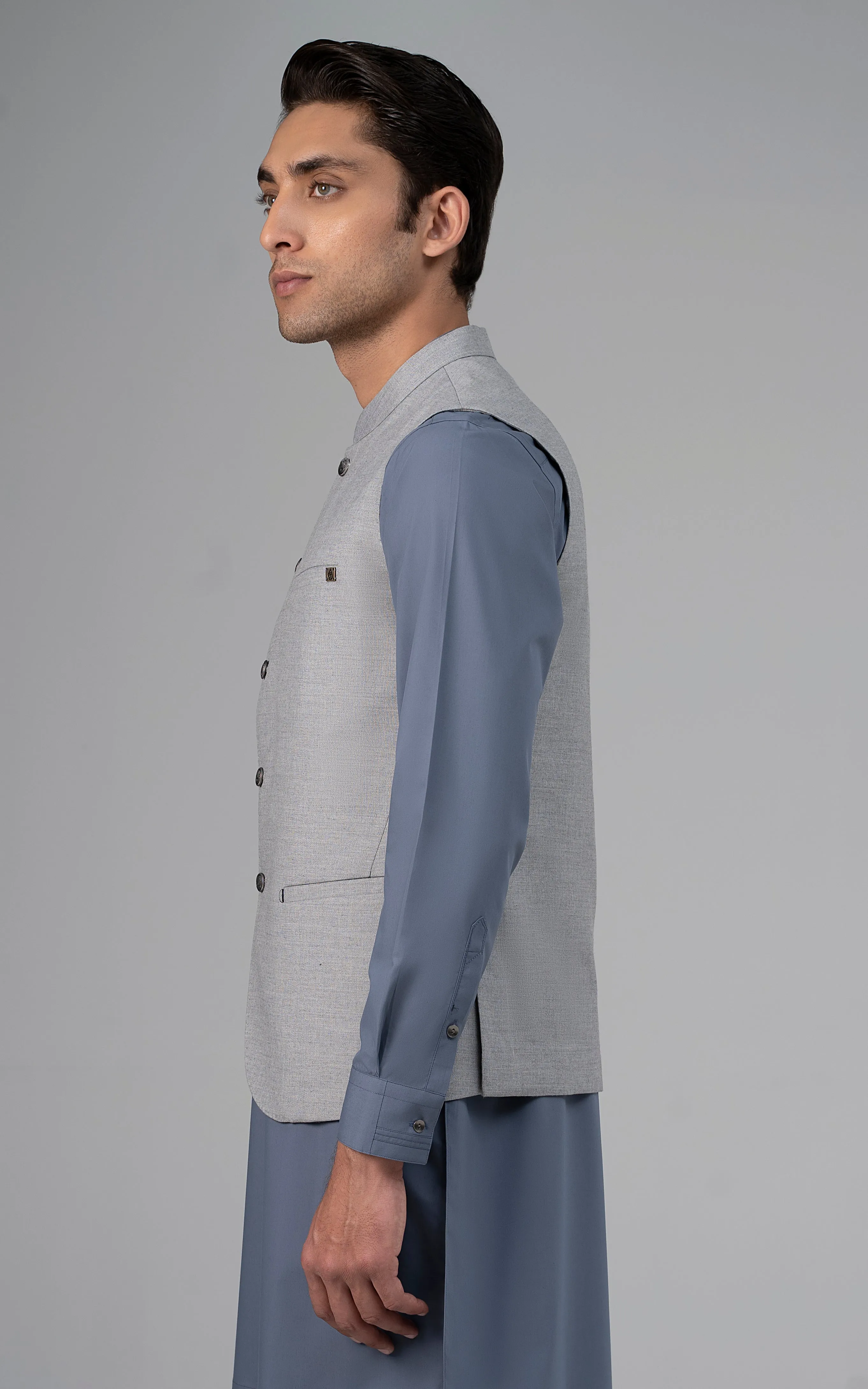 BLENDED WAISTCOAT - PREMIUM COLLECTION  CLOUDY GREY