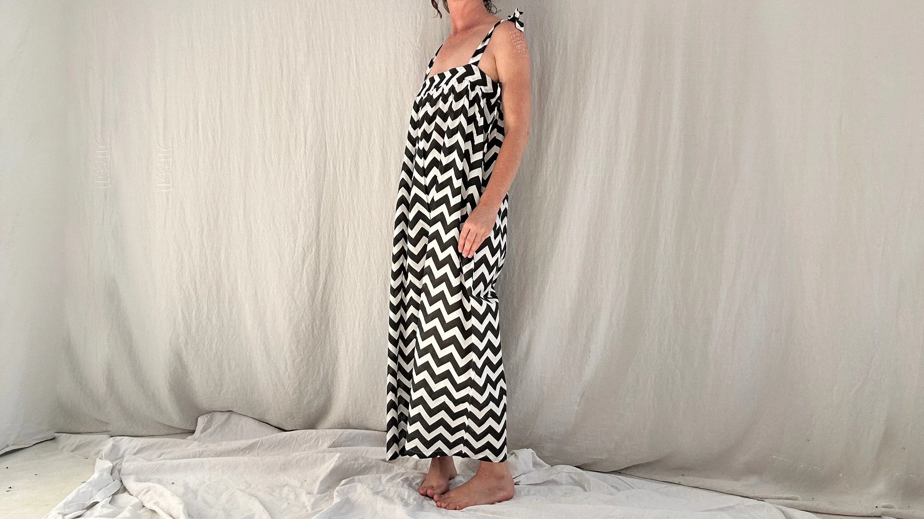 Block Printed Cotton Overalls. Cotton. One Size