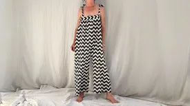 Block Printed Cotton Overalls. Cotton. One Size