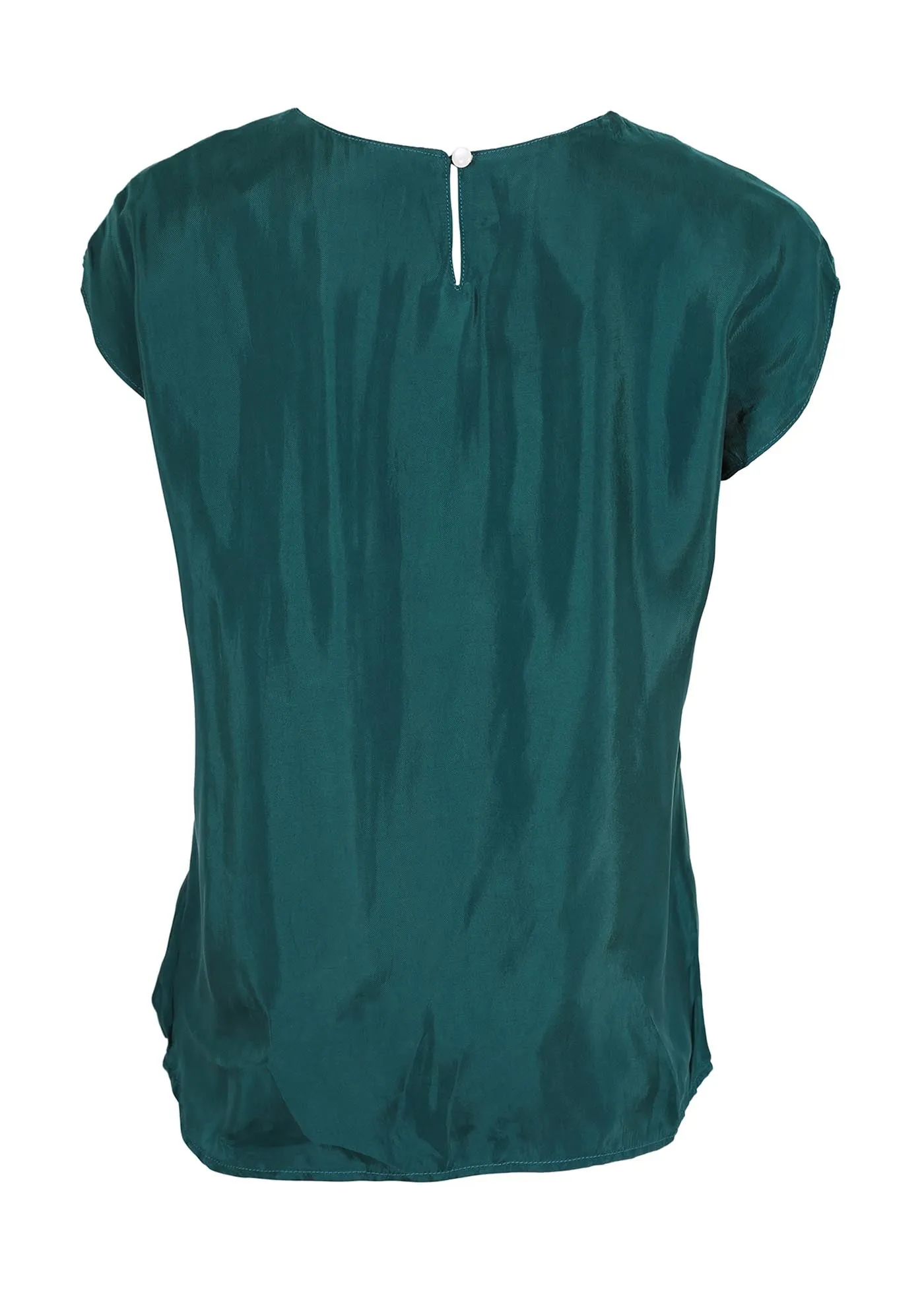 Bordeaux Tee Teal In Cupro Twill