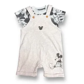 Boys Disney Baby Size 24 Months Blue/Beige 2-Pc Shirt & Overalls