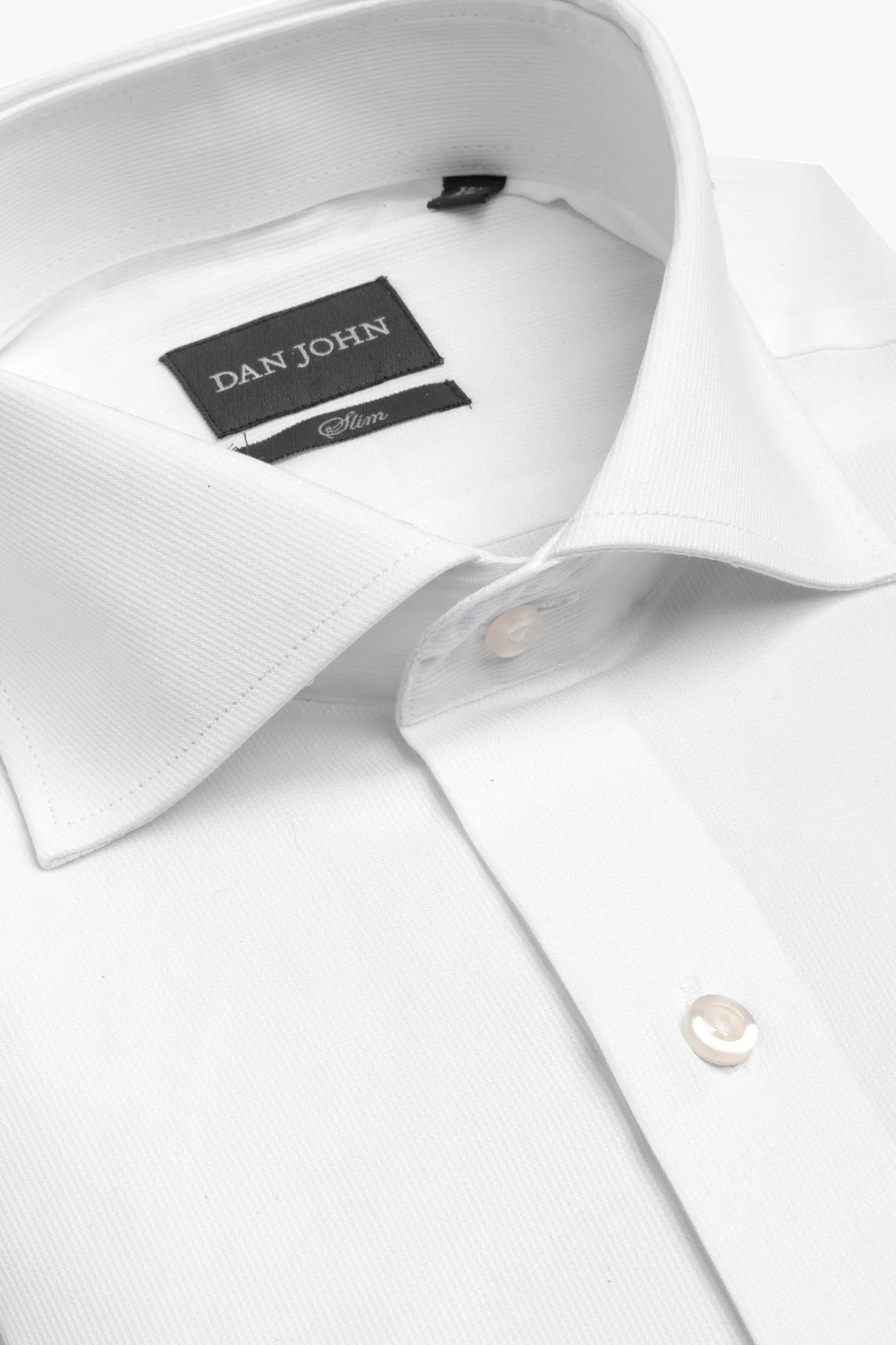 Camicia piquet bianca slim