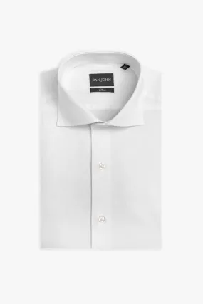 Camicia piquet bianca slim