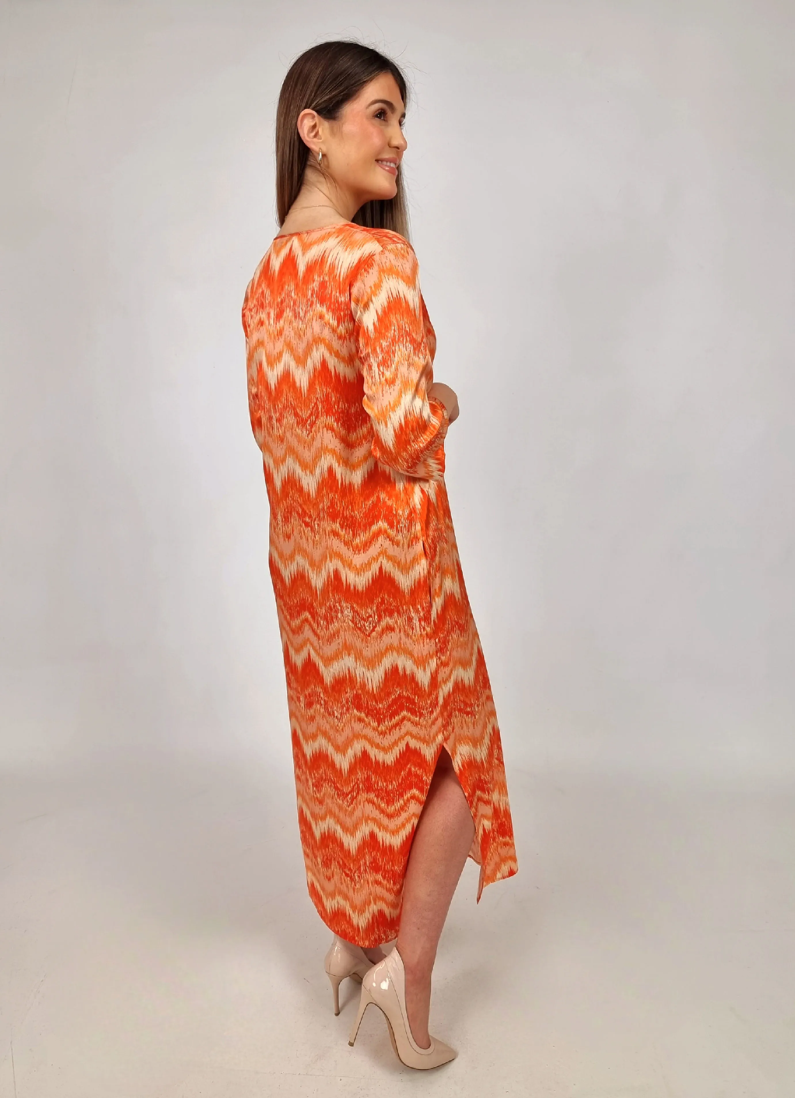 Charlotte Sparre Orange Long Simple Dress