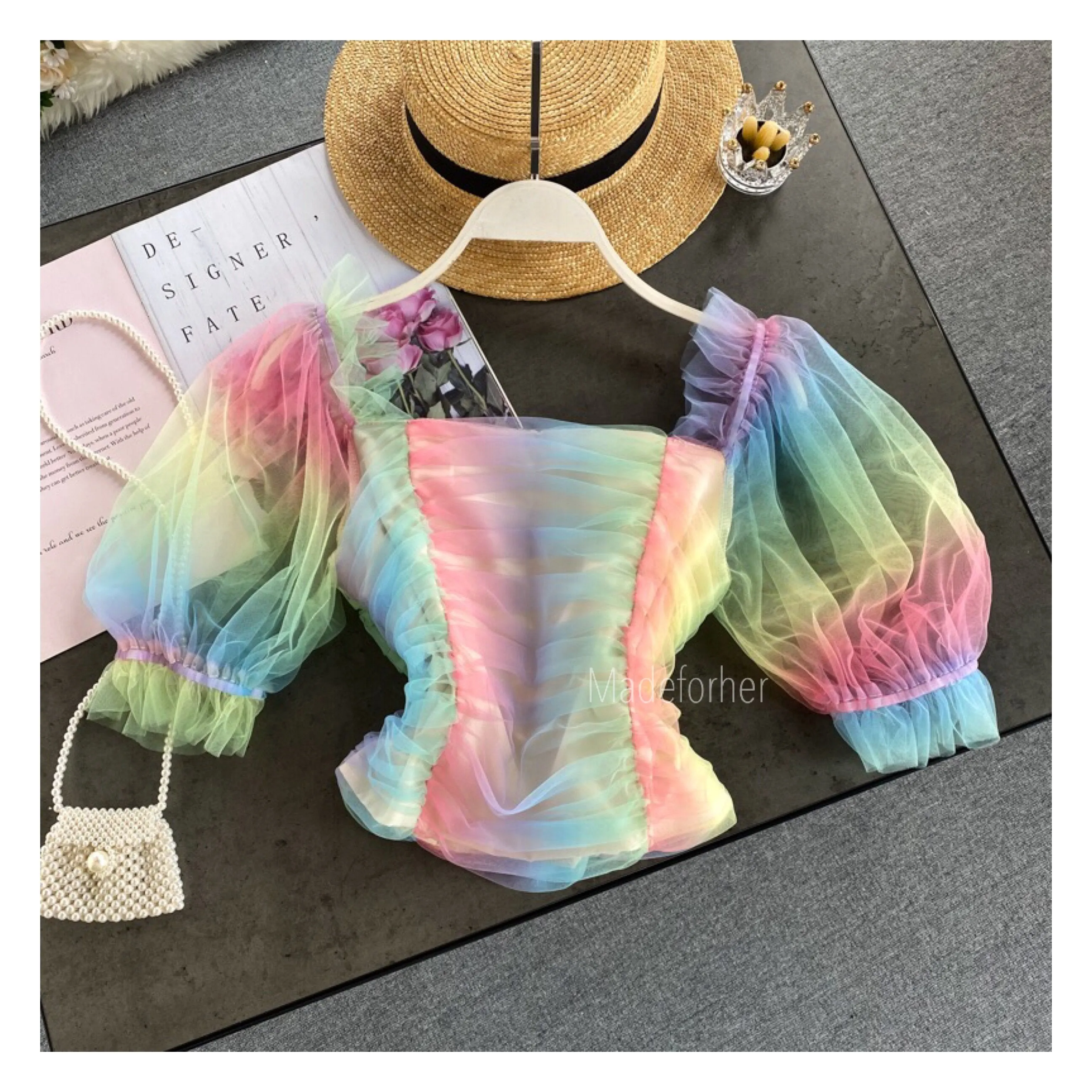 Client Kripisha In Our Bella Rainbow Top