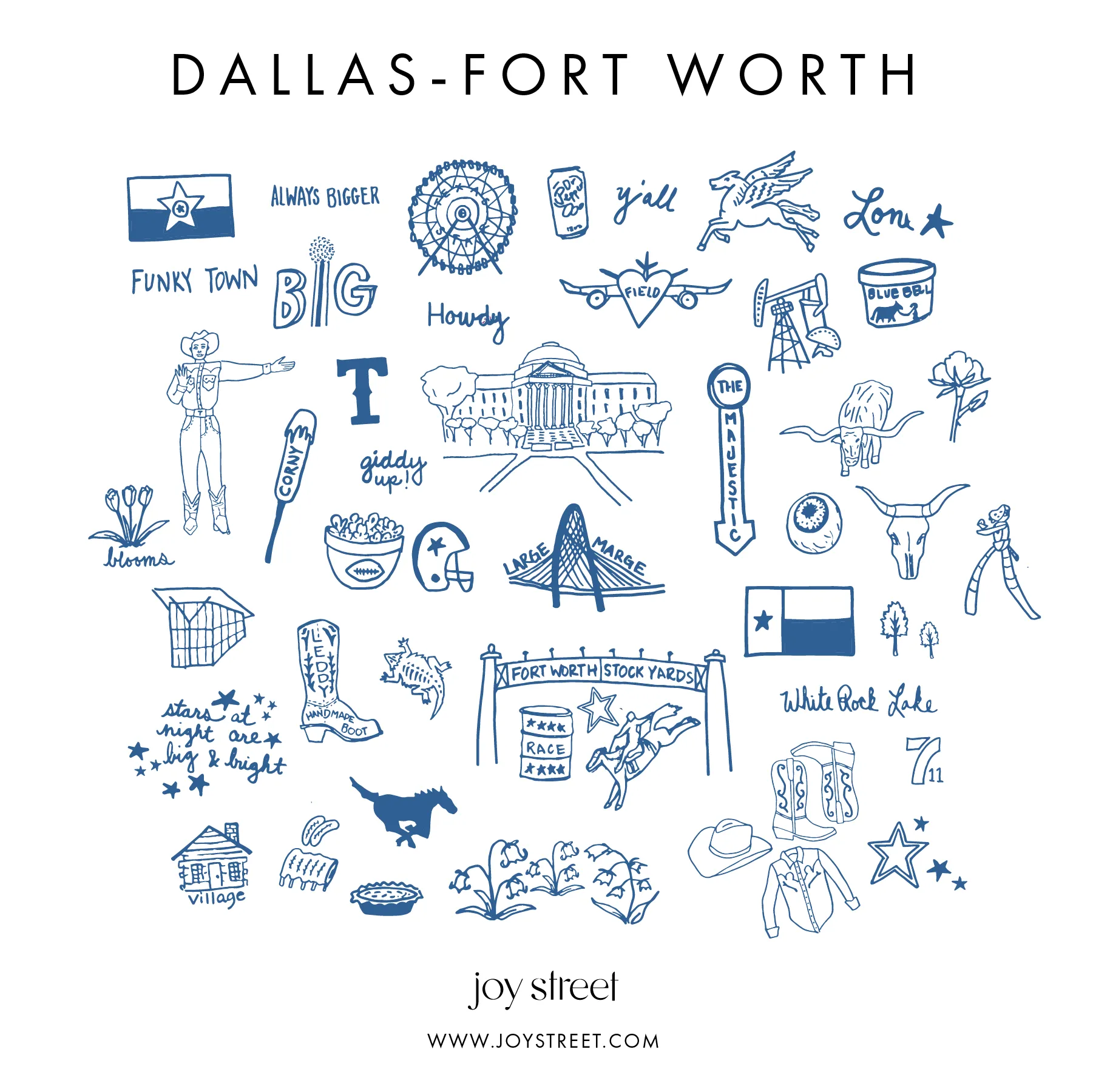 Dallas-Fort Worth Two Piece Kids Pajamas v1