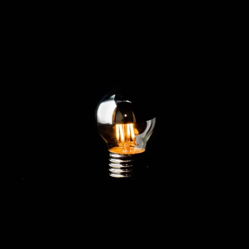 Dimmable E27 LED Silver Cap | G45 | 3W | 2200K