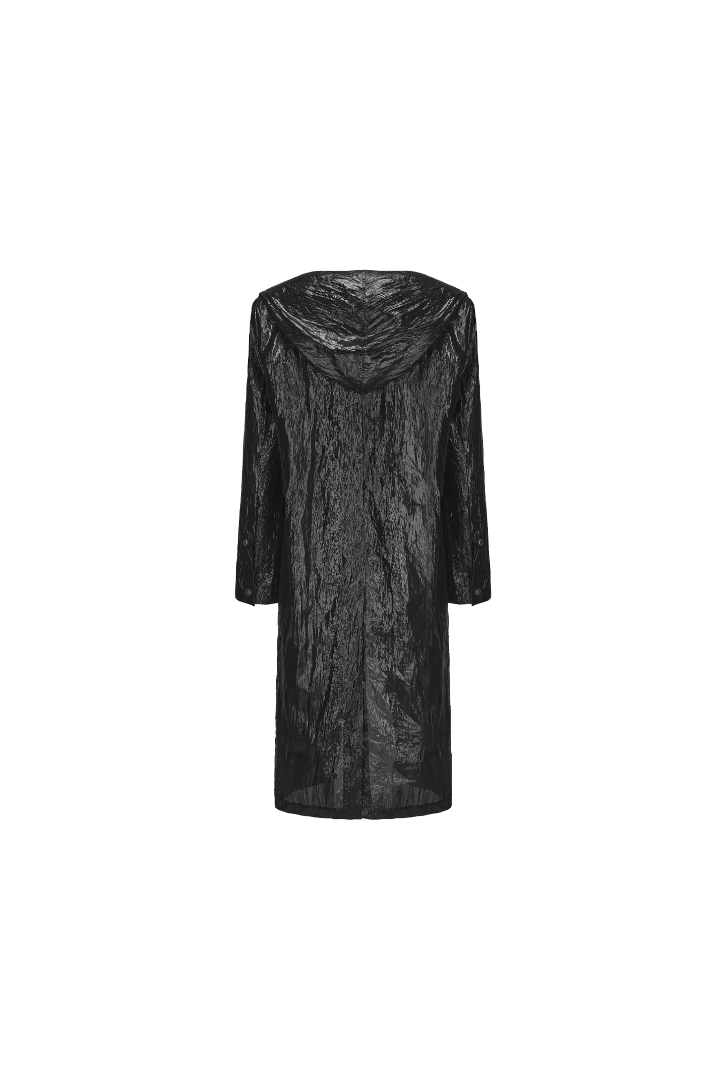 Disark Anniversary Limited Edition Textured Hooded Coat with Pleated Shoulders and Shoulder Pads
