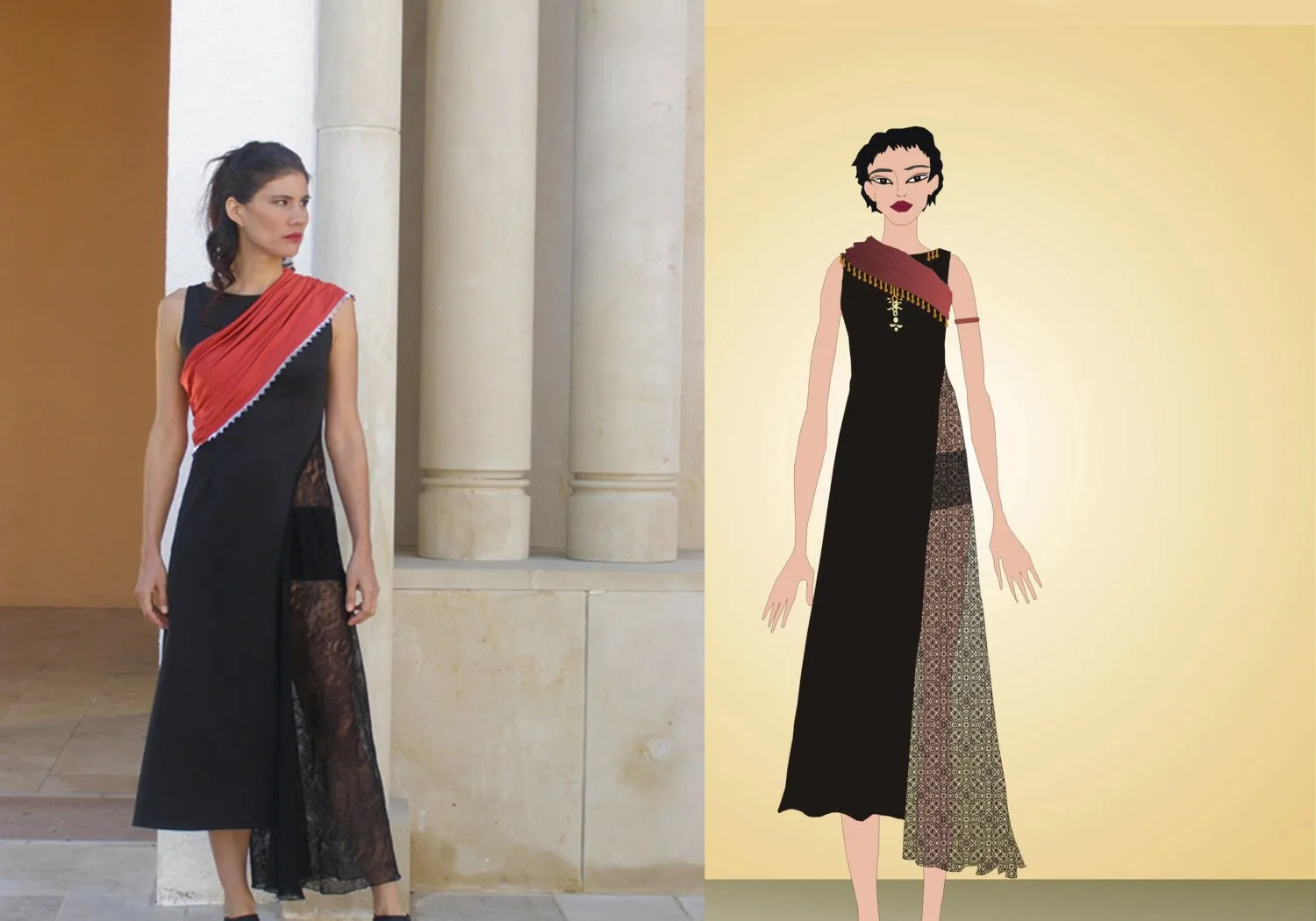 Eclectic Royal Evening Dress