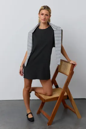 Elena T-Shirt Dress in Black - FINAL SALE