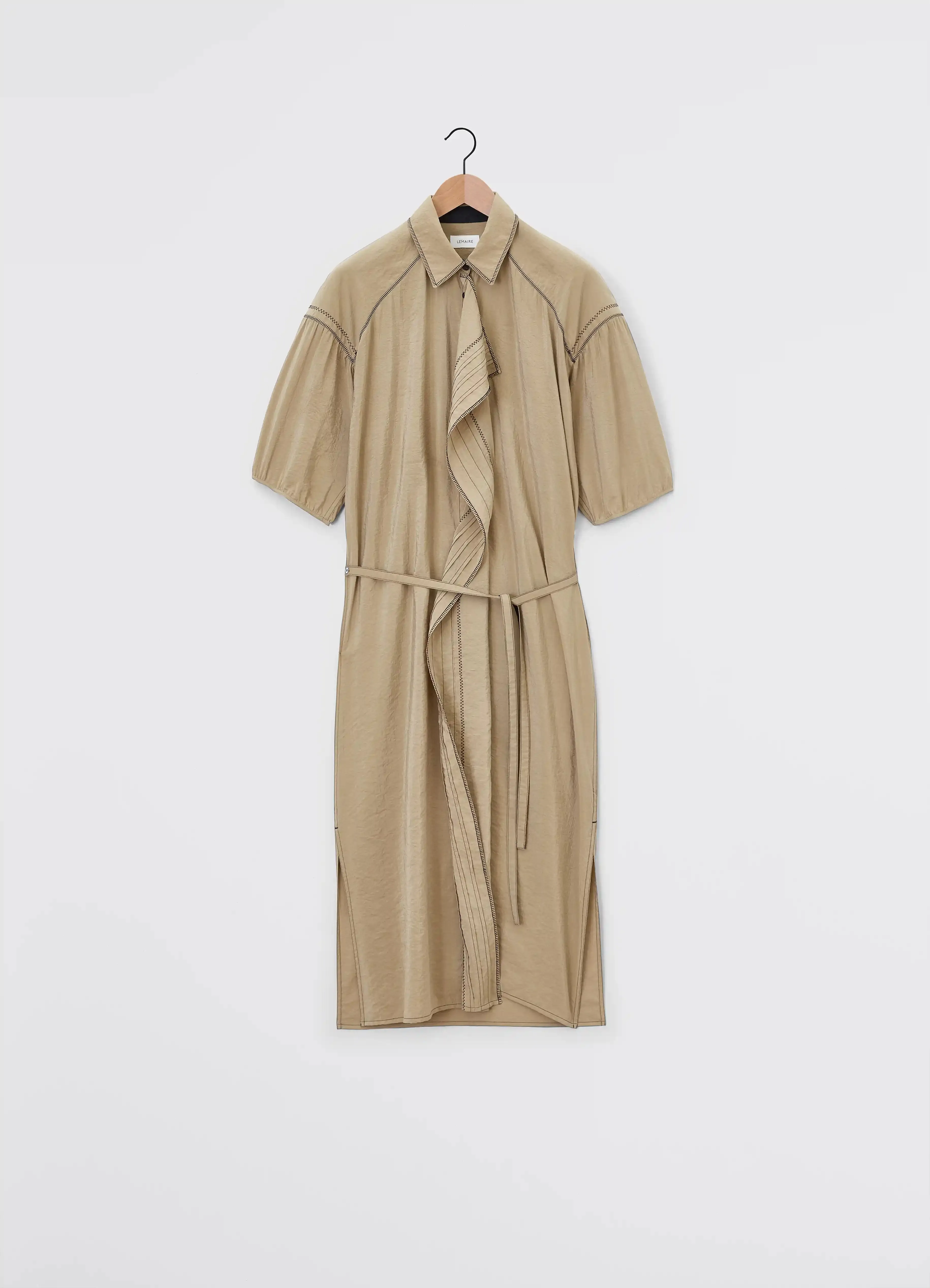 EMBROIDERED ASYMMETRICAL SHIRT DRESS