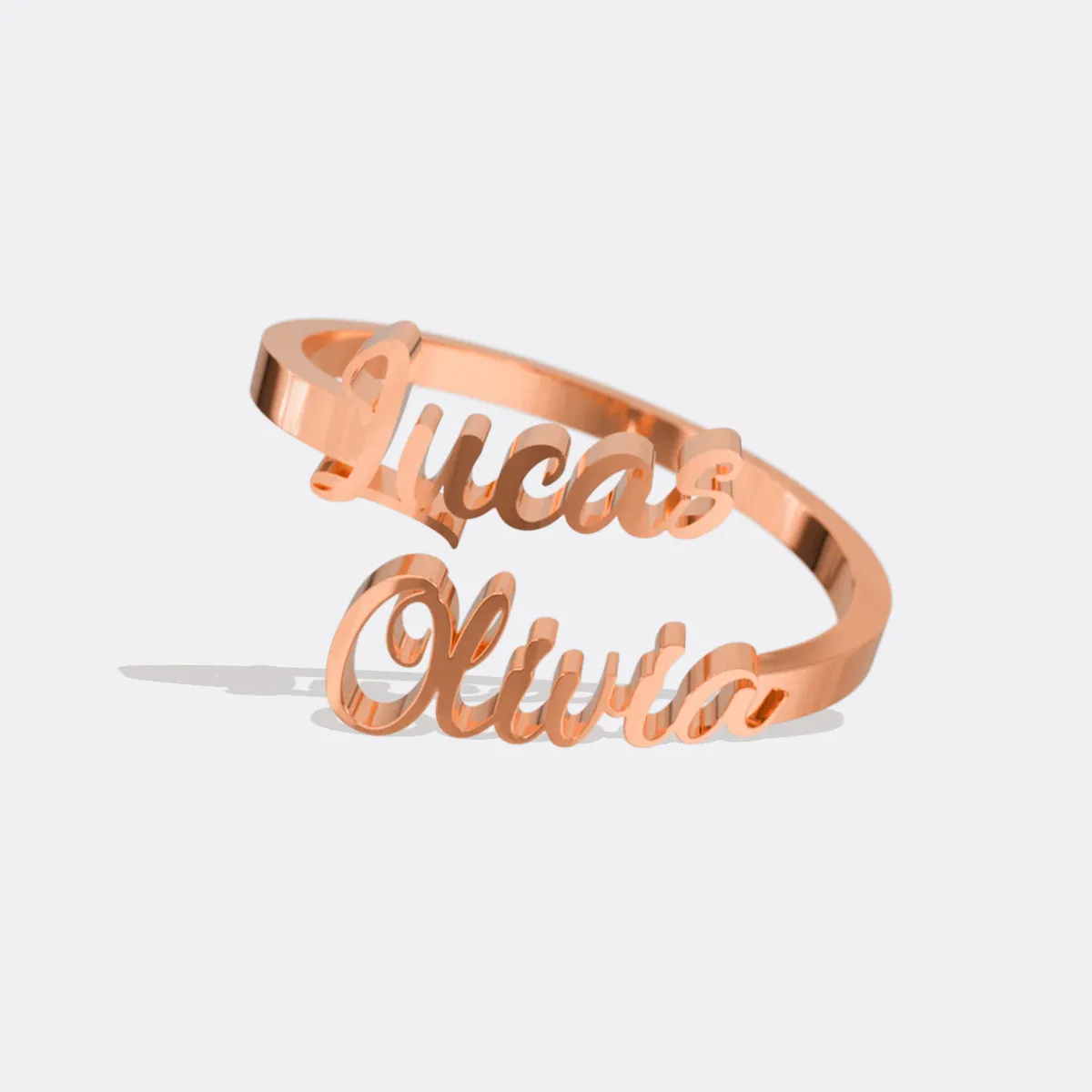 Enchanting Double Name Ring