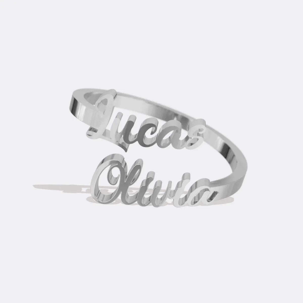 Enchanting Double Name Ring