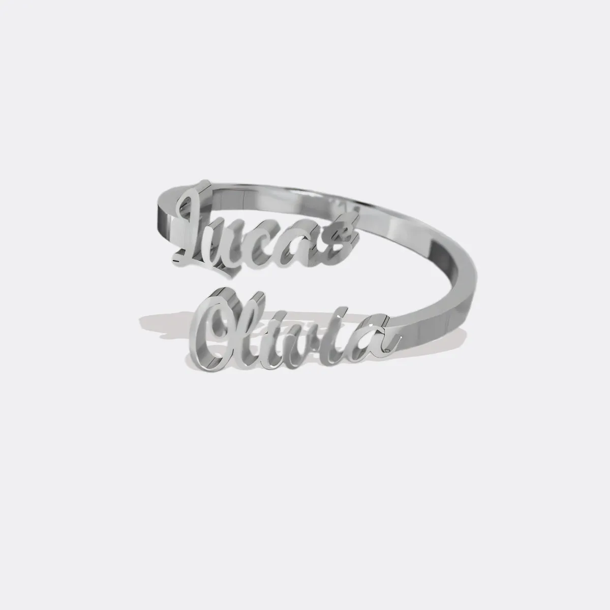 Enchanting Double Name Ring