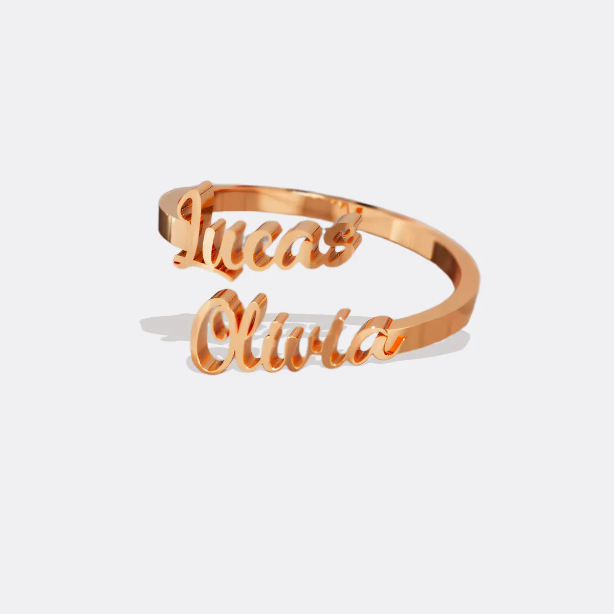 Enchanting Double Name Ring