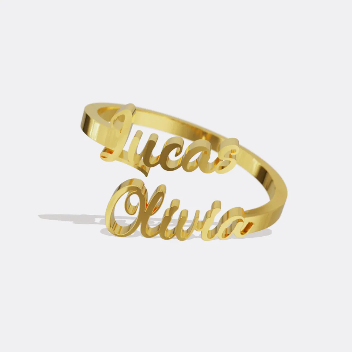 Enchanting Double Name Ring