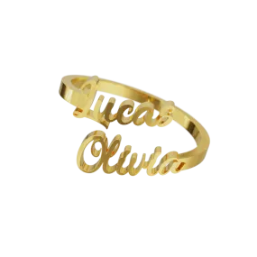 Enchanting Double Name Ring