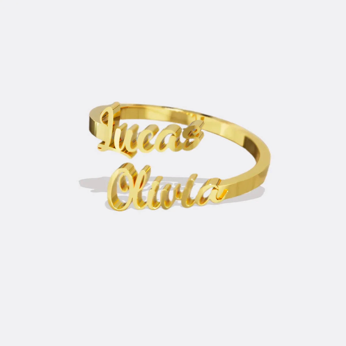 Enchanting Double Name Ring