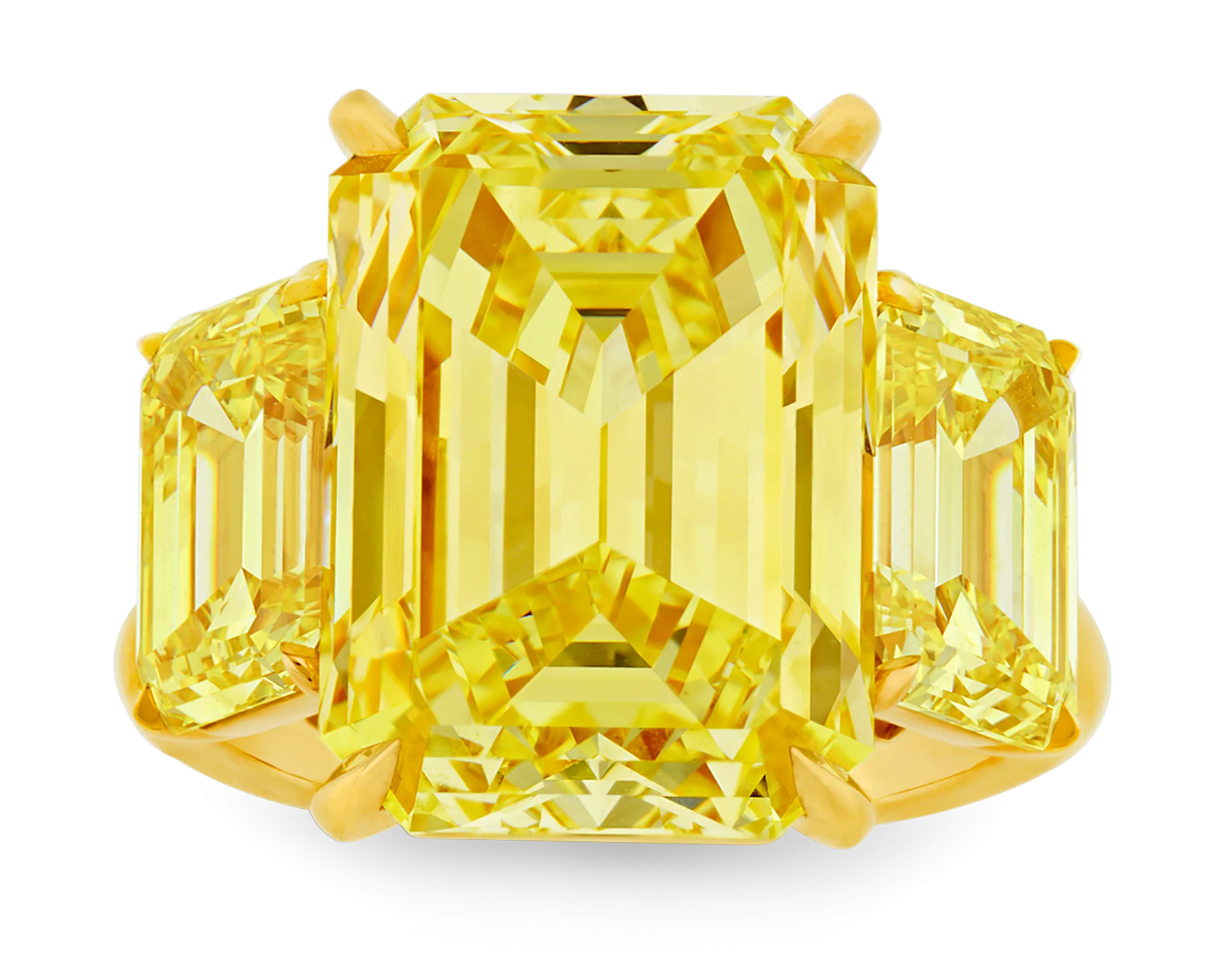 Fancy Intense Yellow Diamond Ring, 14.12 carats
