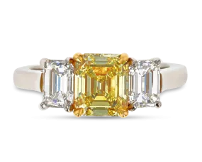 Fancy Intense Yellow Diamond Ring, 1.53 Carats