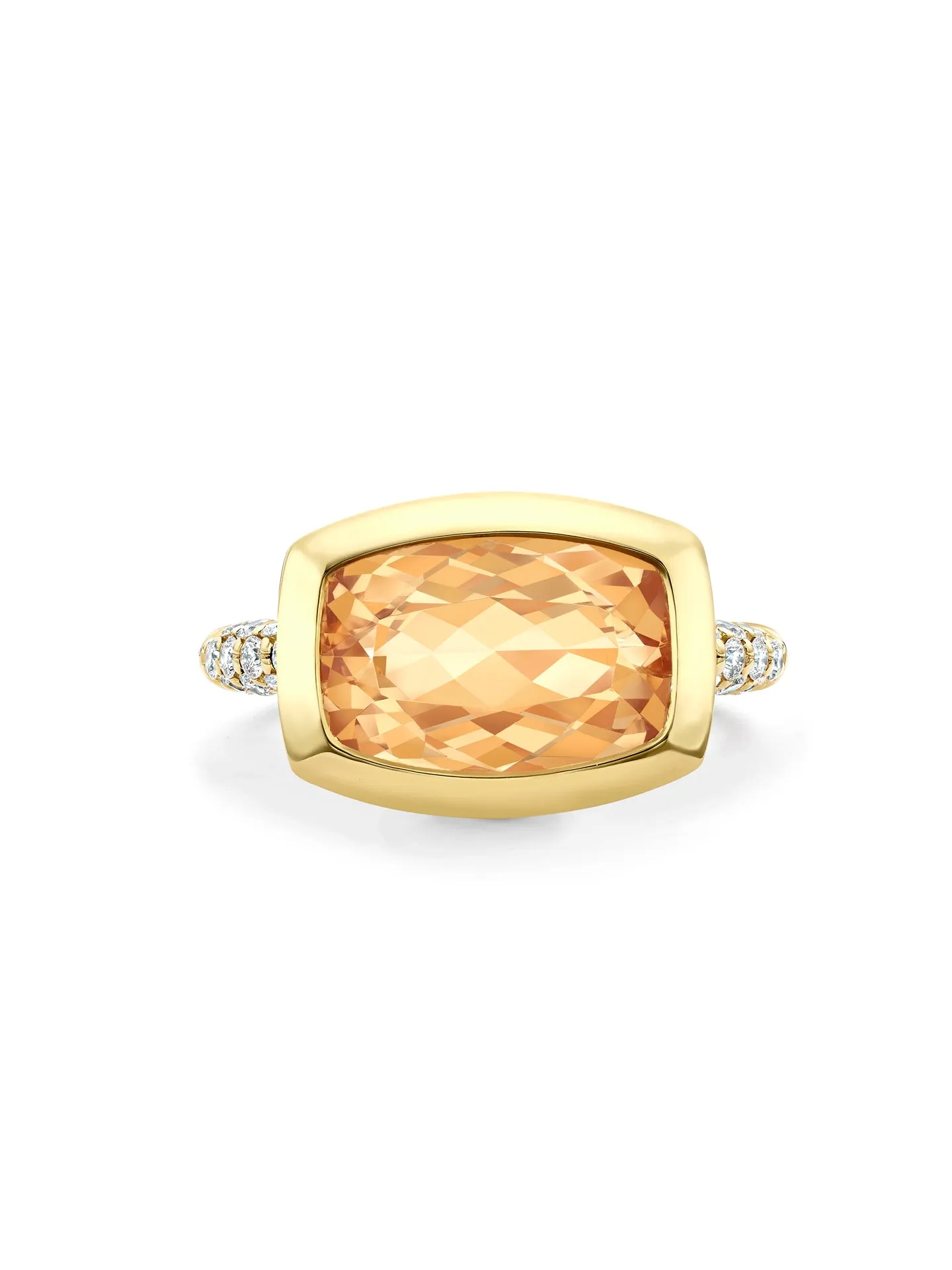 Florentine Fancy Cut Topaz Yellow Gold Ring