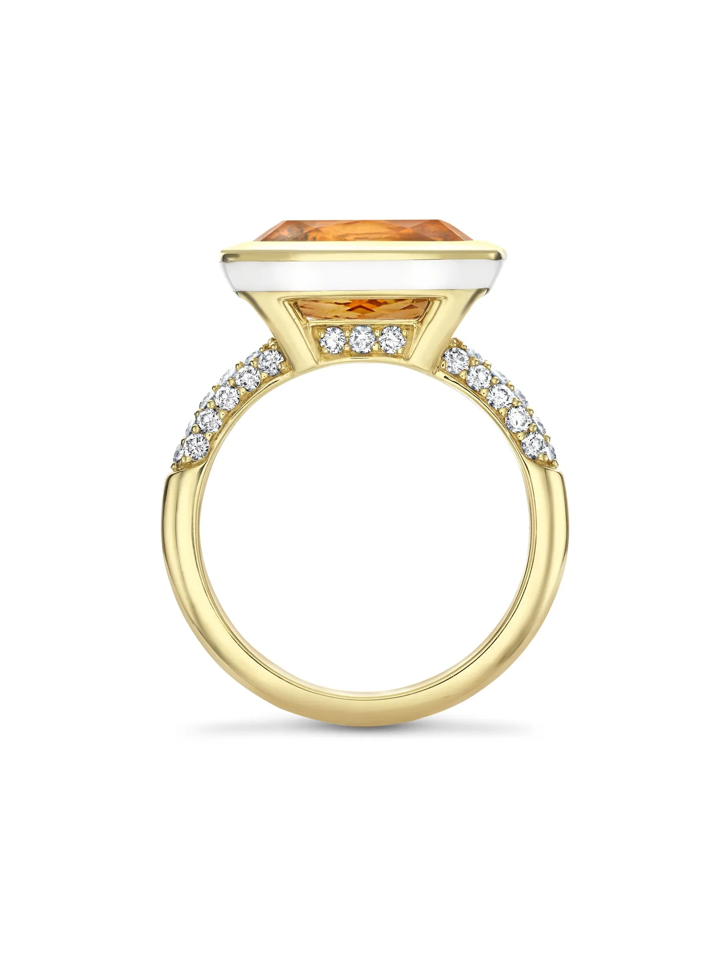 Florentine Fancy Cut Topaz Yellow Gold Ring
