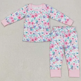 Flower Baby Girls Pajamas Long Sleeve Nightgown GLP0742