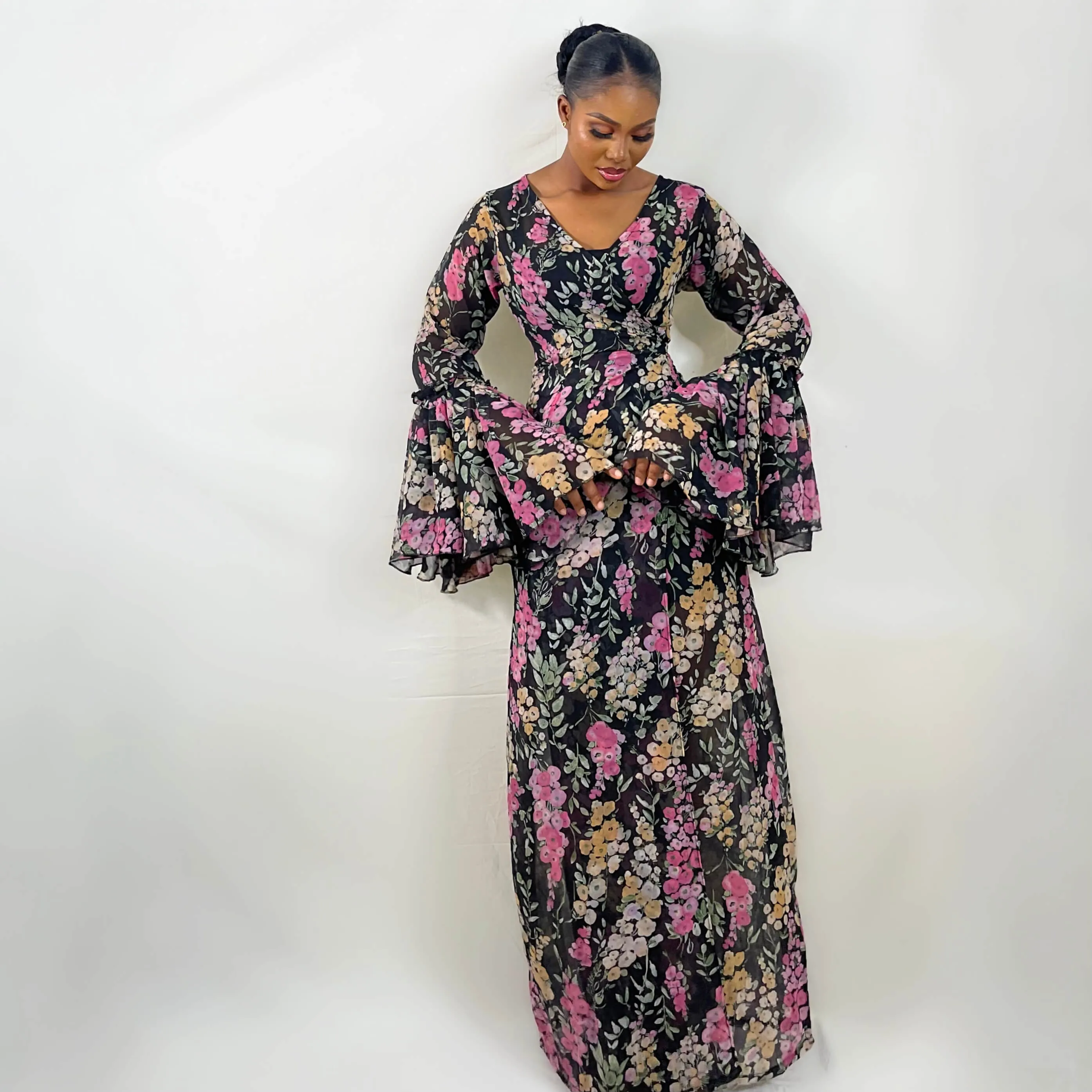 Gemma Wrap Dress (Twilight Garden)