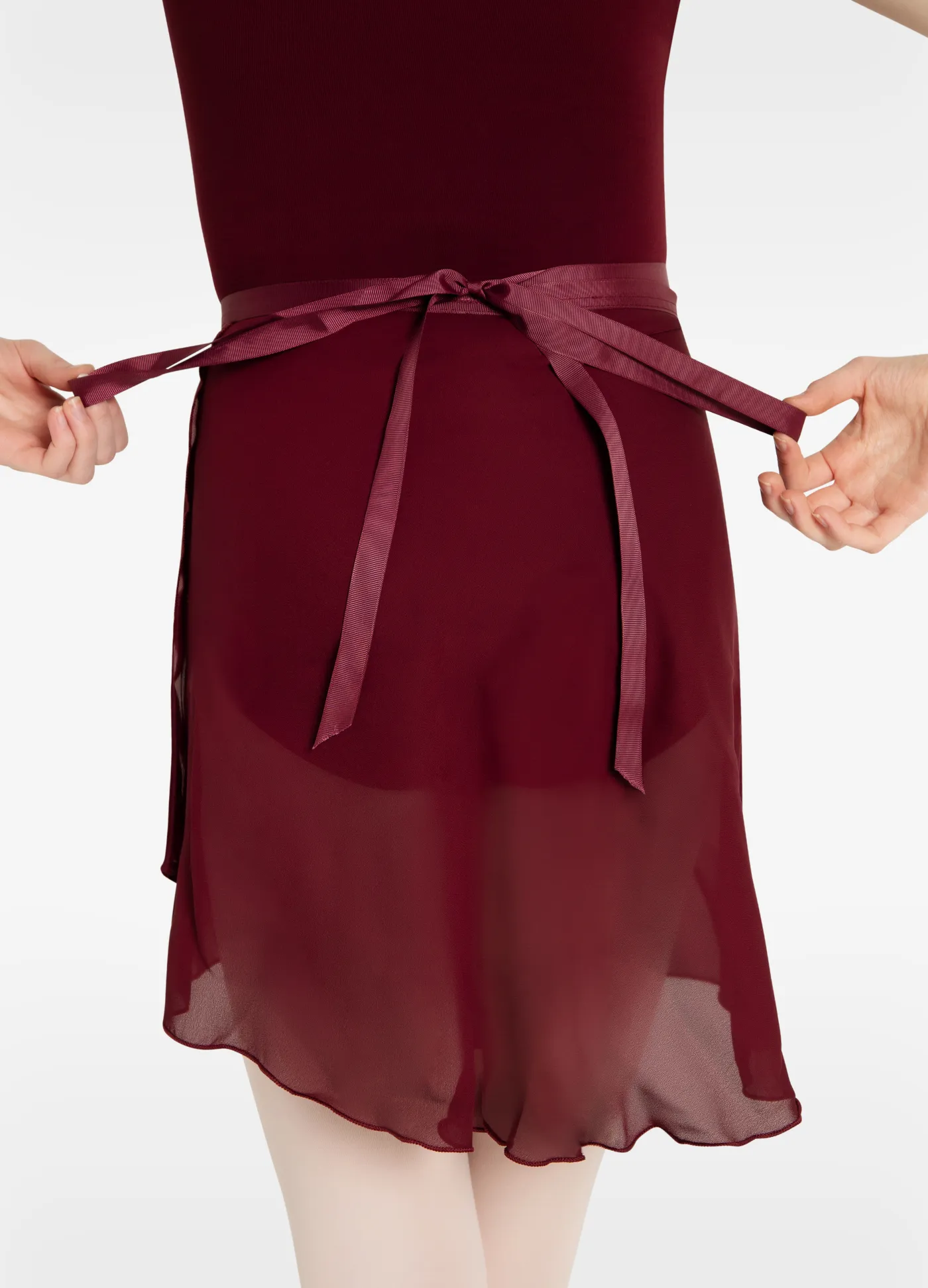 Georgette Saia Transpassada - Burgundy
