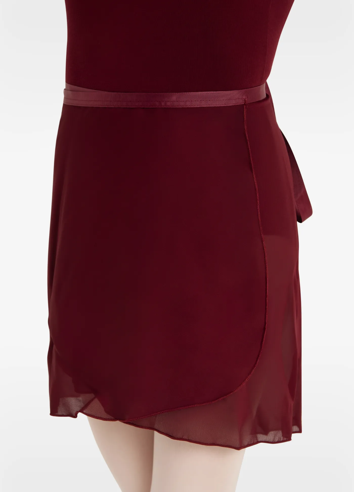 Georgette Saia Transpassada - Burgundy
