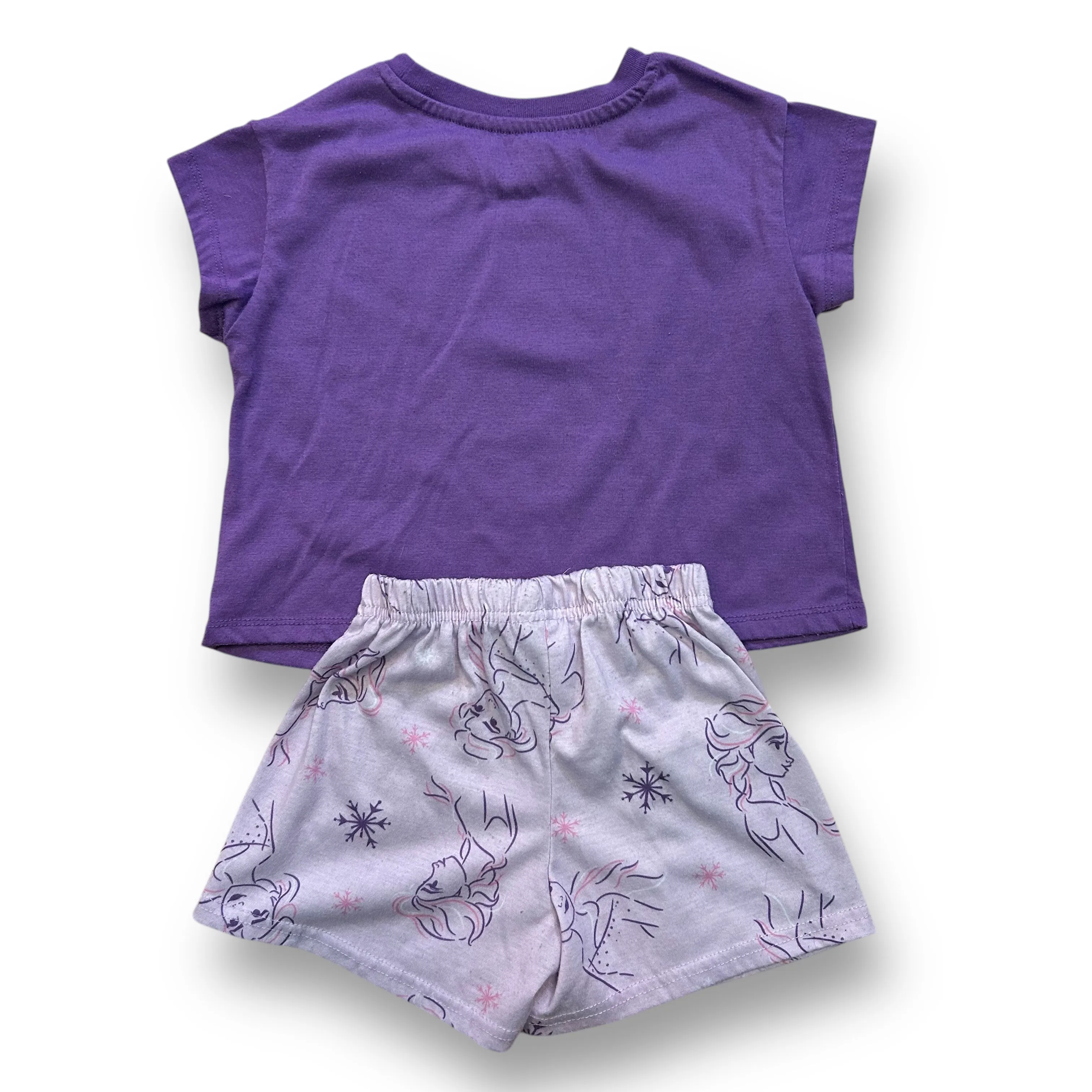 Girls Disney Princess Size 4/5 Purple 2-Pc Elsa Frozen Pajamas