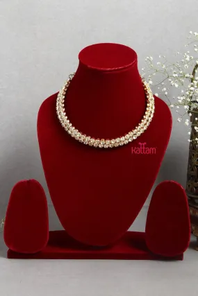 Goldtone Double Line Fancy Choker