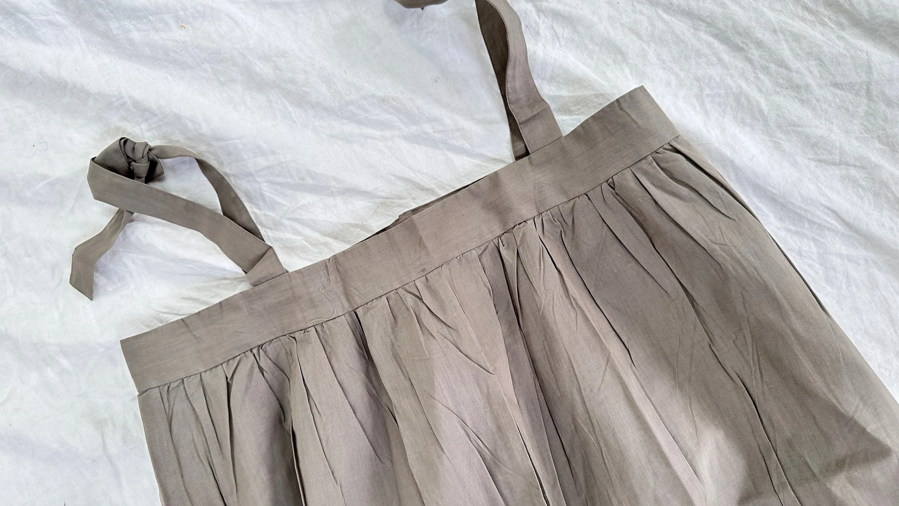 Gray Cotton Overalls. Cotton. One Size