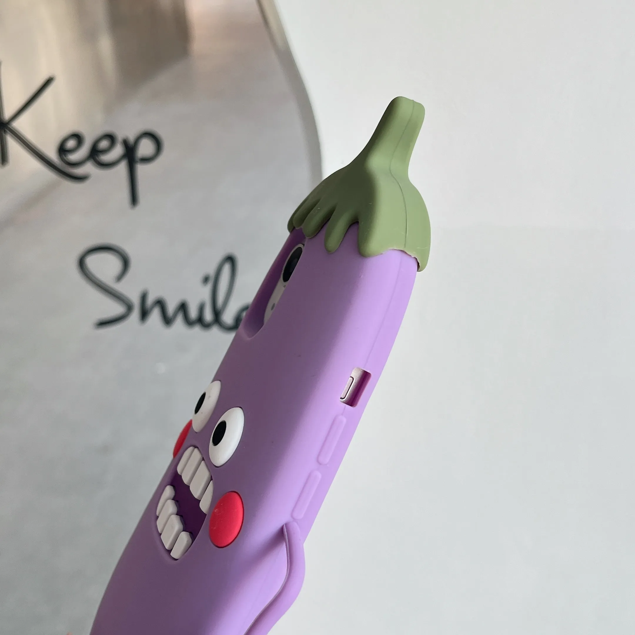 Happy Brinjal Designer Silicon Case for iPhone