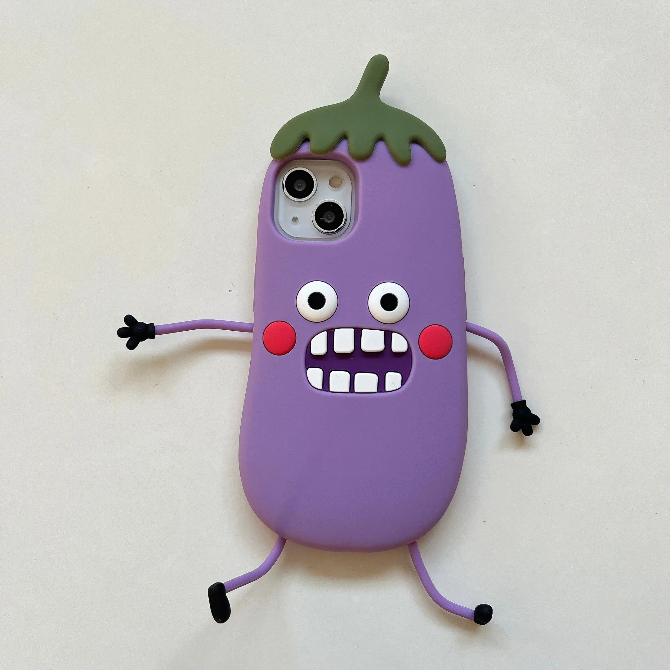 Happy Brinjal Designer Silicon Case for iPhone