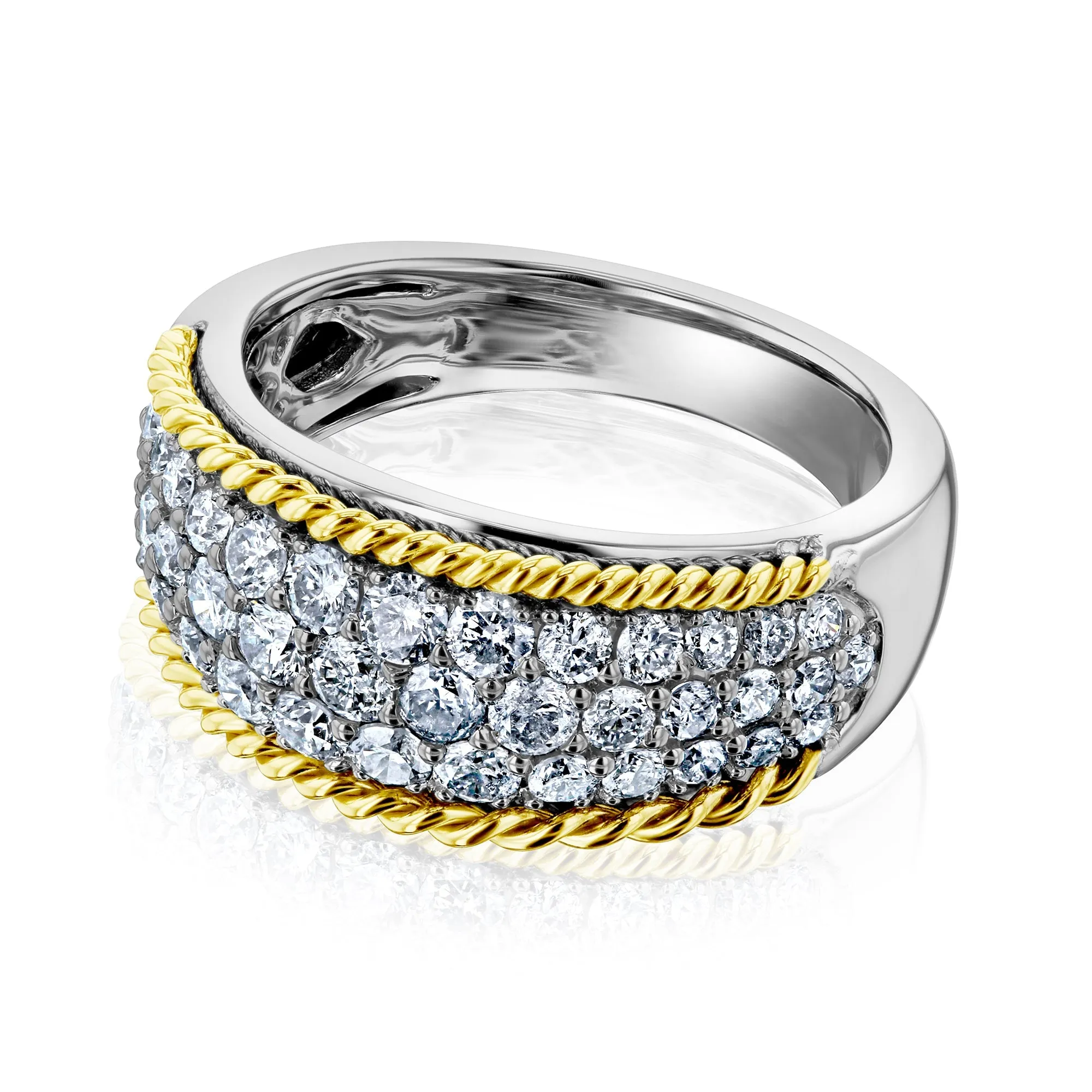 Honeycomb Diamond Ring