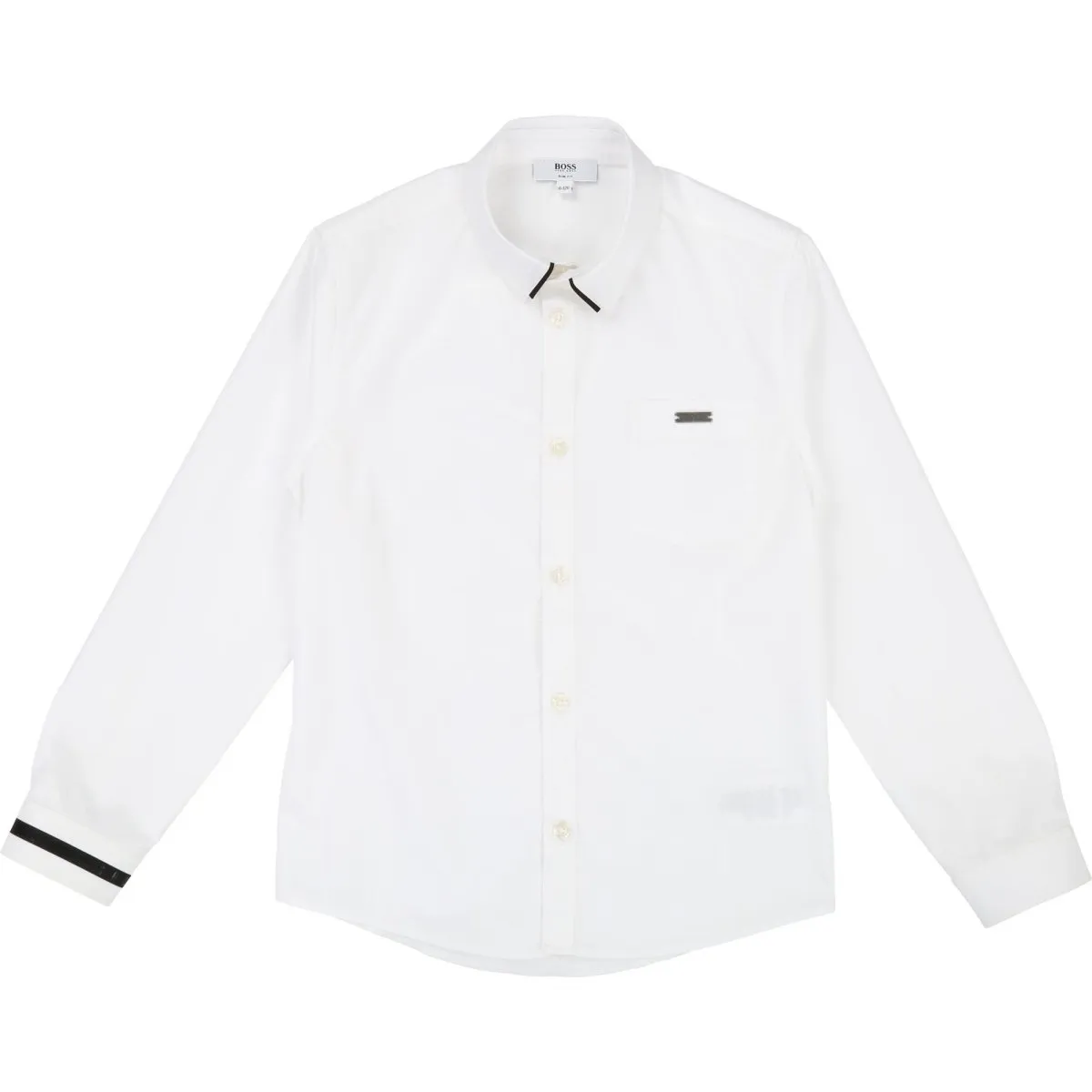 Hugo Boss Boys L/S Slim Fit White Shirt J25D31