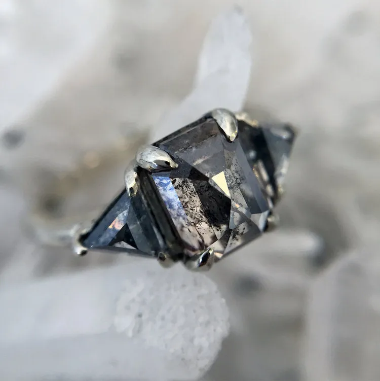 Inverted Champagne Diamond Ring