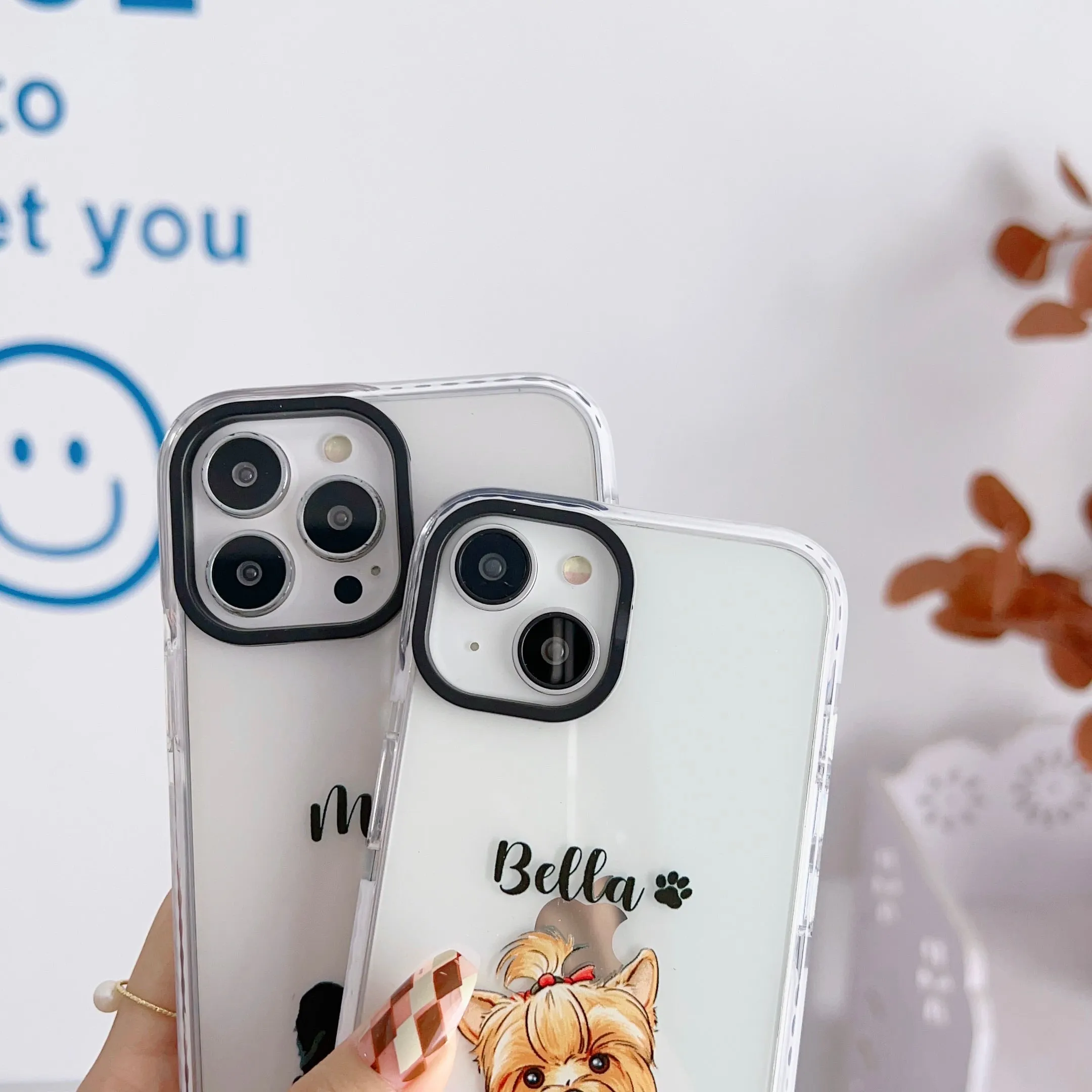 iPhone Impact Proof Customised Silicon Case ( Cute Dog Caricature )