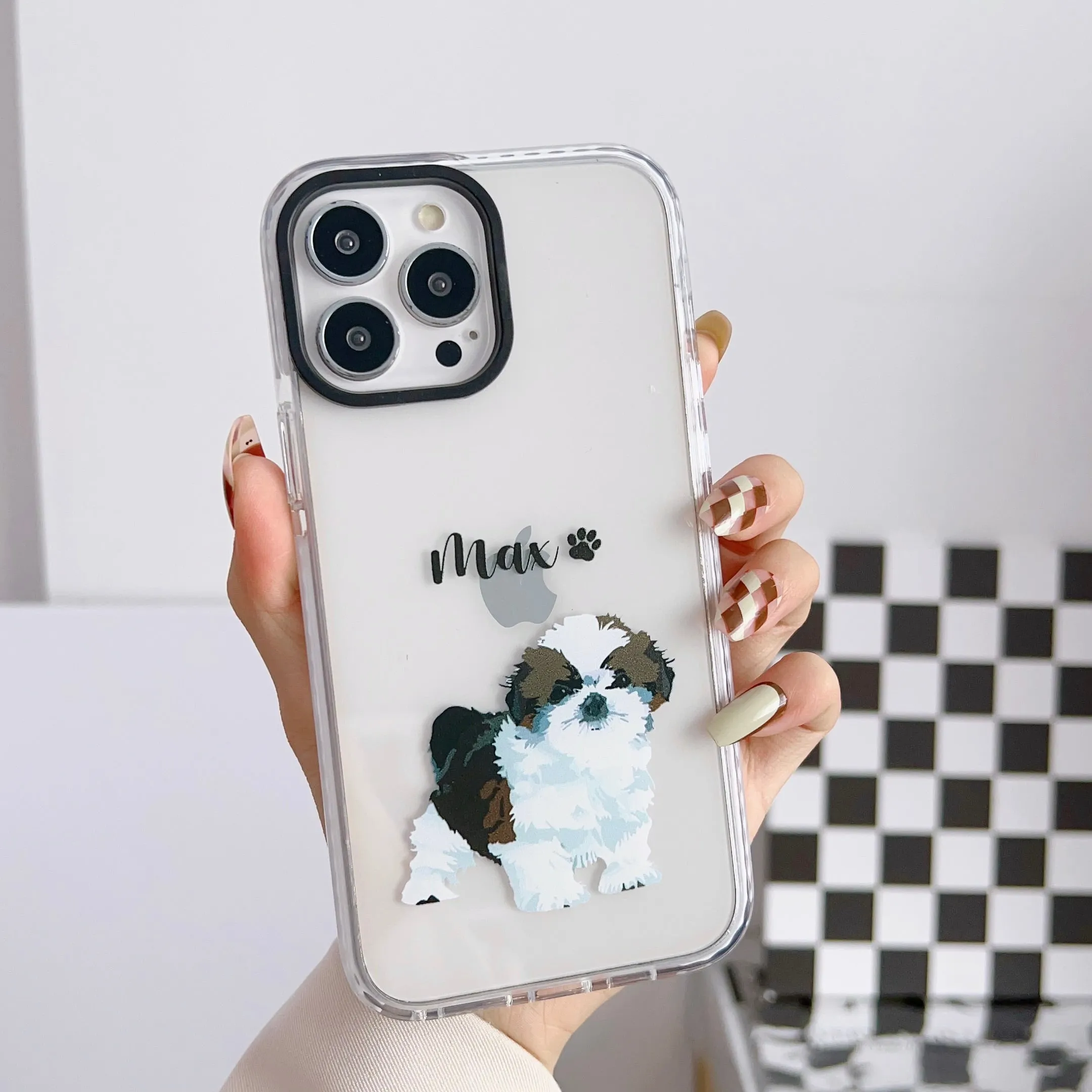 iPhone Impact Proof Customised Silicon Case ( Cute Dog Caricature )