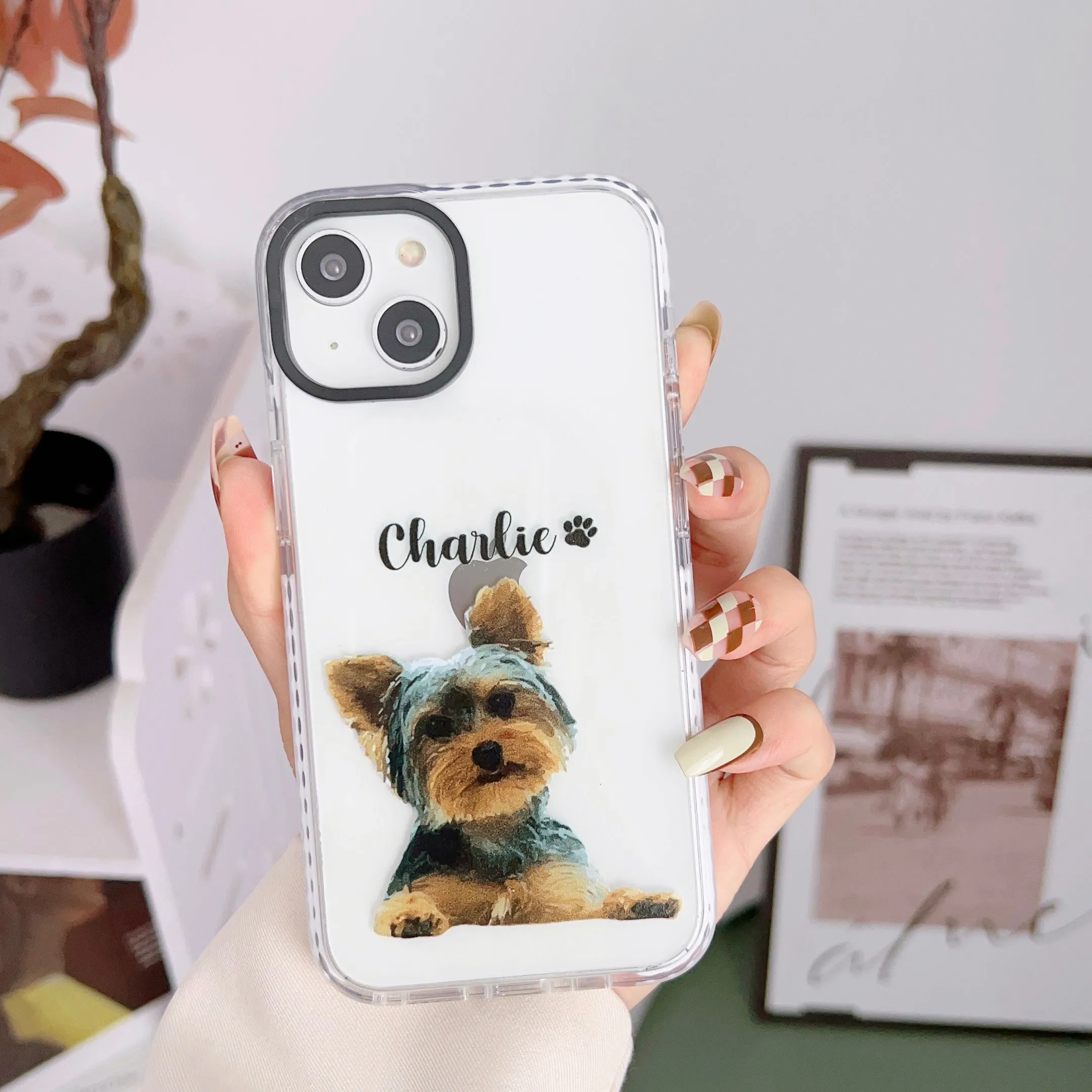 iPhone Impact Proof Customised Silicon Case ( Cute Dog Caricature )