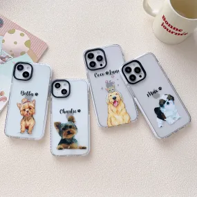 iPhone Impact Proof Customised Silicon Case ( Cute Dog Caricature )