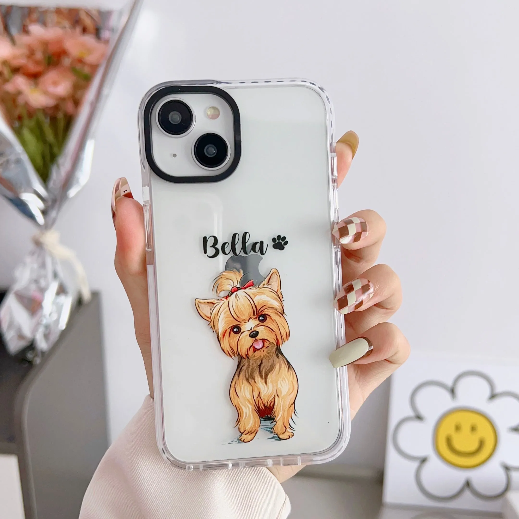 iPhone Impact Proof Customised Silicon Case ( Cute Dog Caricature )