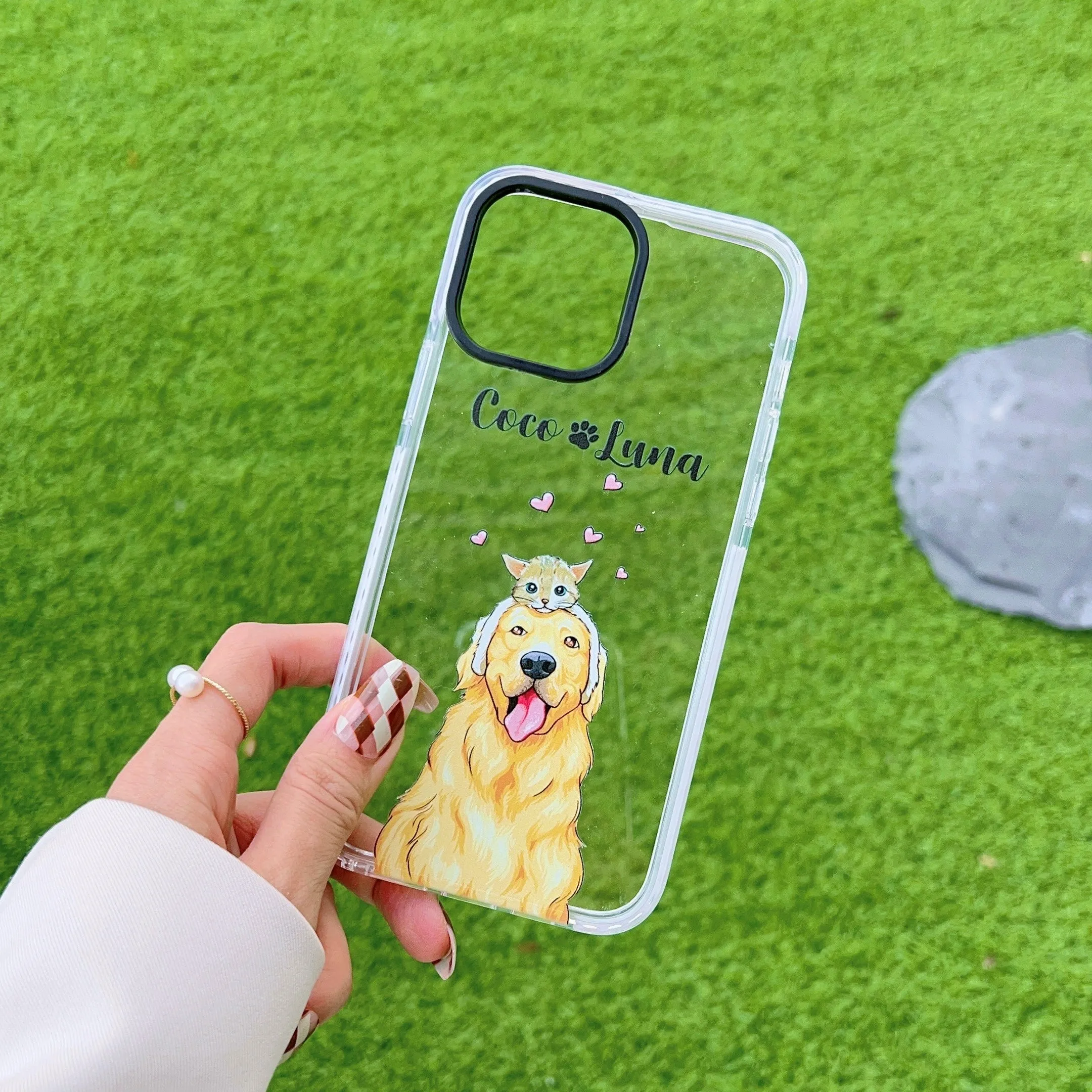 iPhone Impact Proof Customised Silicon Case ( Cute Dog Caricature )